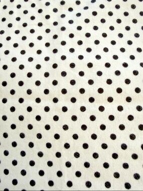 JoAnn Fabrics Black White Small Polka Dot Snuggle Flannel Fabric 2 yards+25"L